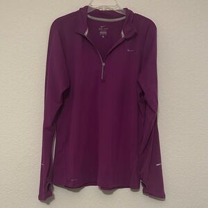 Nike Purple Dri-FIT Quarter-Zip Performance Top